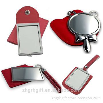 Professional Custom Fancy Bear Rectangular Pear Makeup Mirror Professional Blank Metal Compact Mirror